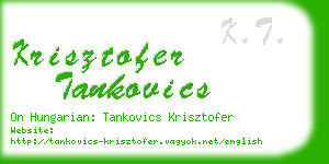 krisztofer tankovics business card